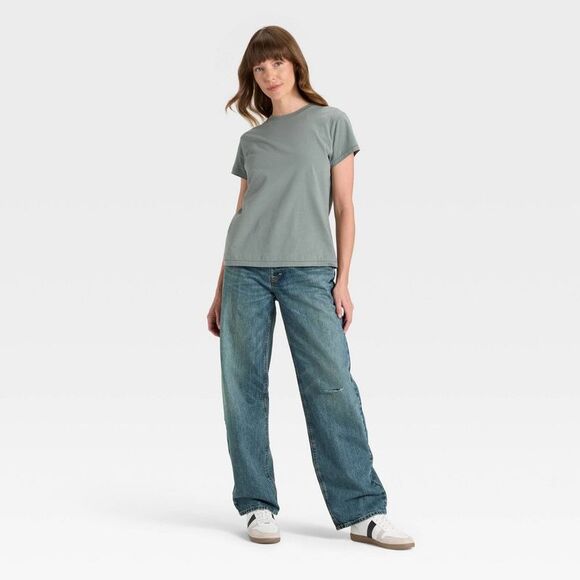 Women's Mid-Rise 90's Baggy Denim Jeans - Universa Vintage Dark Wash - Picture 3 of 4